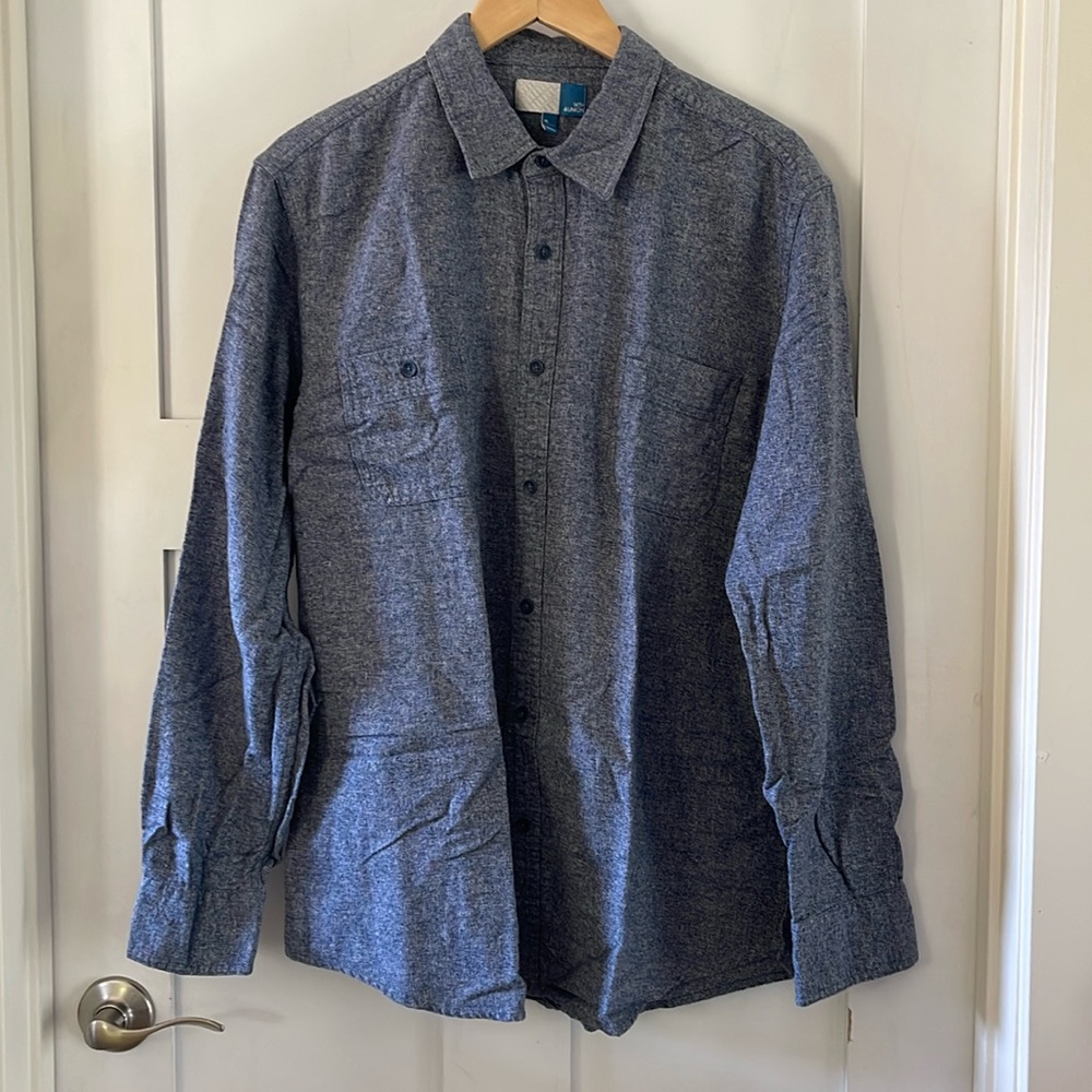 Denim blue lightweight cotton shirt
